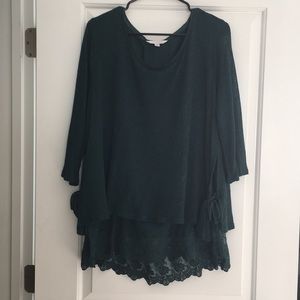Dark green tunic top